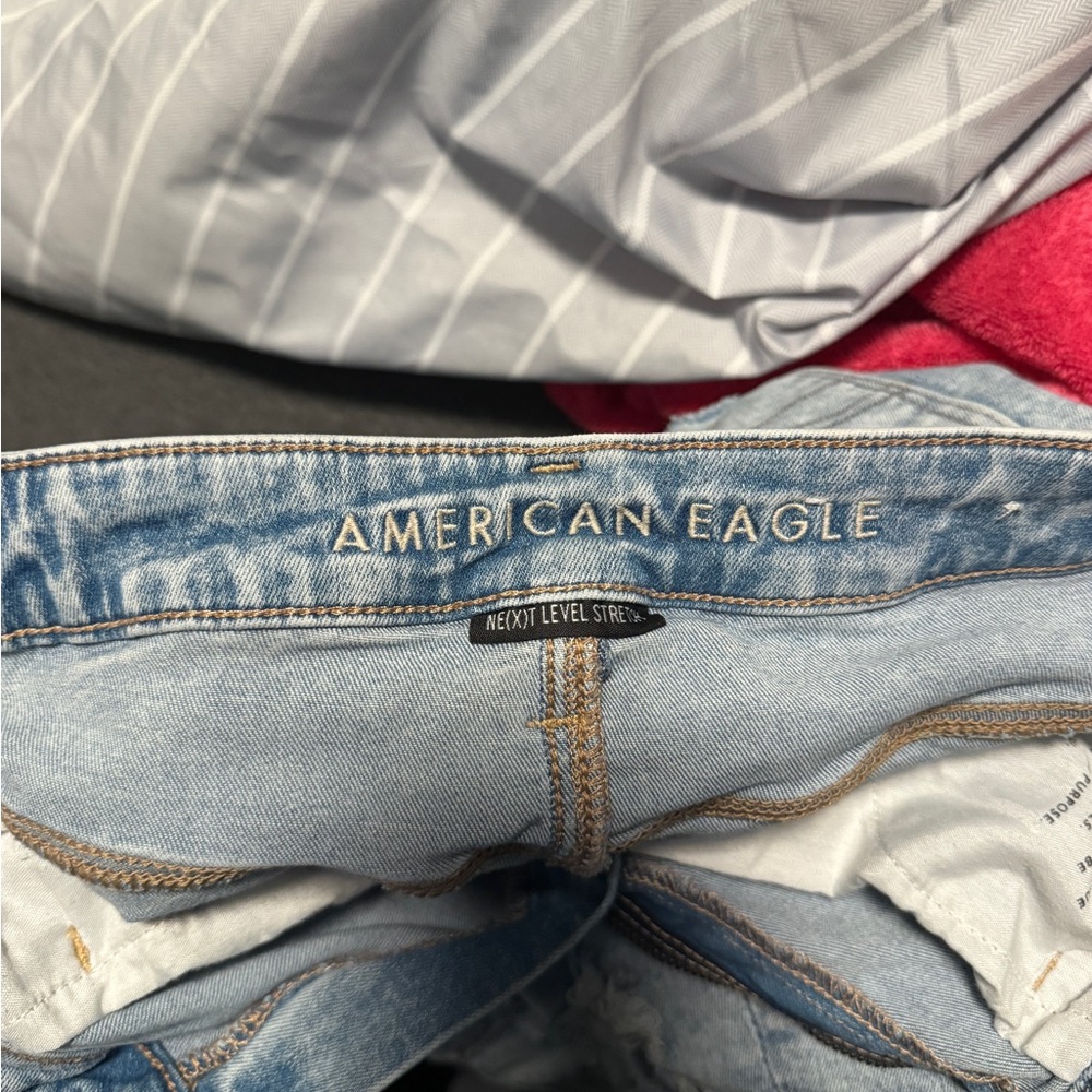 American Eagle Outfitters Men's Light Blue Slim Straight Jeans